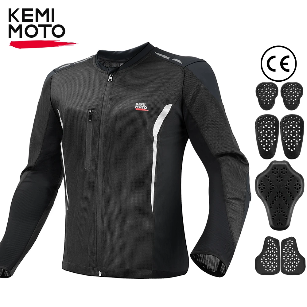 Motorcycle Armor Riding Summer Jacket Men Women with 7Pcs CE Protective Gear Set Breathable Soft Mesh Body Protector Equipment motorcycle jacket motorcycle armor motorcycle clothing