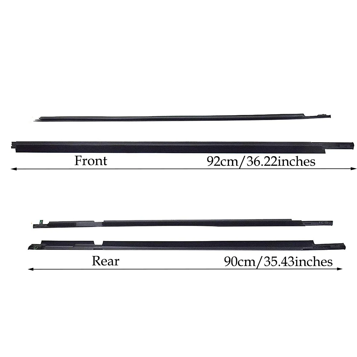 4PCS Car Outer Windows Rubber Weatherstrip For Toyota Land Cruiser Prado 120 Series 2003-2009 Lexus GX470 2003-2009 Seal Strip