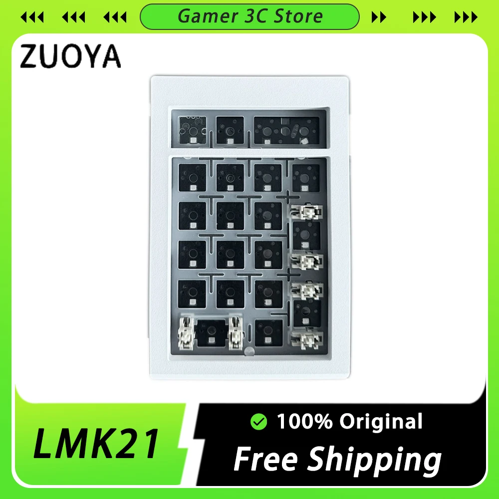 

ZUOYA LMK21 Mini Keyboard Aluminium Alloy Mechanical Keyboard Three Mode Hot Swap Gasket RGB Keypad VIA Pc Gmaer Office Win Mac