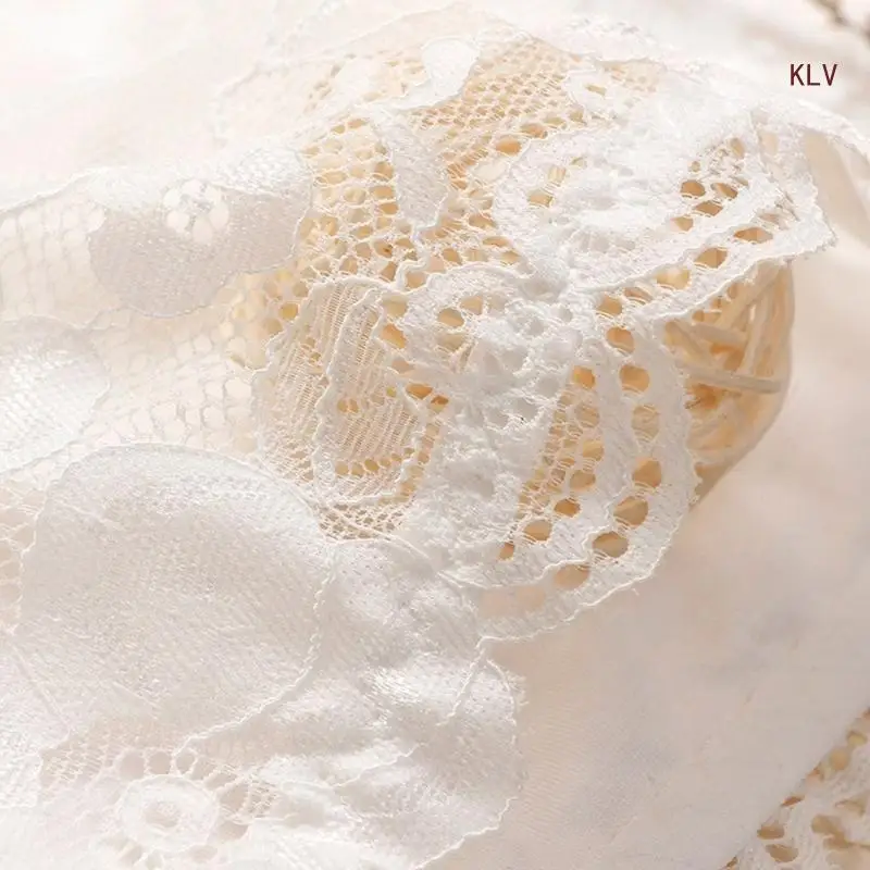 Womens Strapless Bandeau Crop Tube Top Bras Sexy Flower Lace No Padded Chest Wrap Basic Bralettes Underwear Intimates