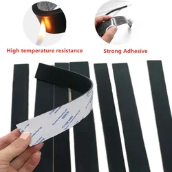 Durable Black Silicone Adhesive Strip - Anti - Skid Shock Absorption Seal, 50cm Length - 1mm