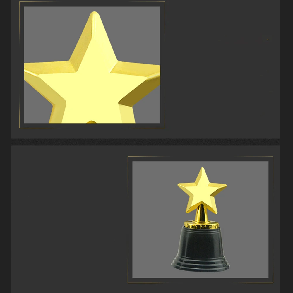 AEF1-16PCS 어린이용 플라스틱 골드 스타 트로피, 축구, 축구, 야구, 카..