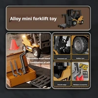 حار 1/64 RC سيارة صغيرة الهندسة سيارة مزدوجة التحكم عن بعد سبيكة التحكم عن بعد الهندسة سيارات الصبي سطح المكتب هدايا العيد اللعب 3