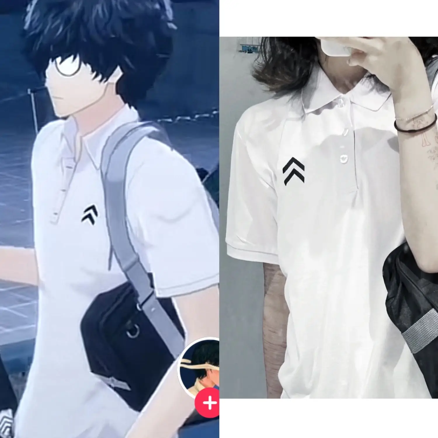 

2024 Summer New Simple Fashion Anime Persona 5 Amamiya Ren Round Neck Short Sleeve T-Shirt Casual Daily Tops