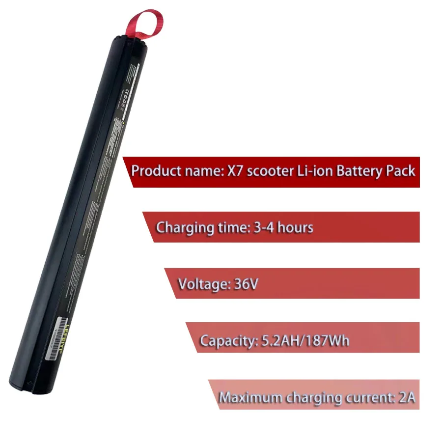 Lithium Battery 36V 5.2AH lithium battery pack carbon fiber scooter X7 electric scooter battery pack carbon fiber accessories