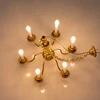 Dollhouse Furniture Kid's Realistic Chandelier Light Preschool Pretend Play Sand Table Toy Scaled Model LED Ceiling Lamp 2