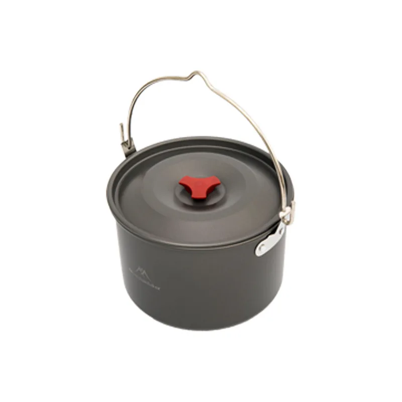4L Camping Hanging Pot Cookware Outdoor Tableware 4-6 Persons Picnic BBQ Cooking Tourism Fishing kitchen Equipment kitchen utensils camping cookware camping cookware set
