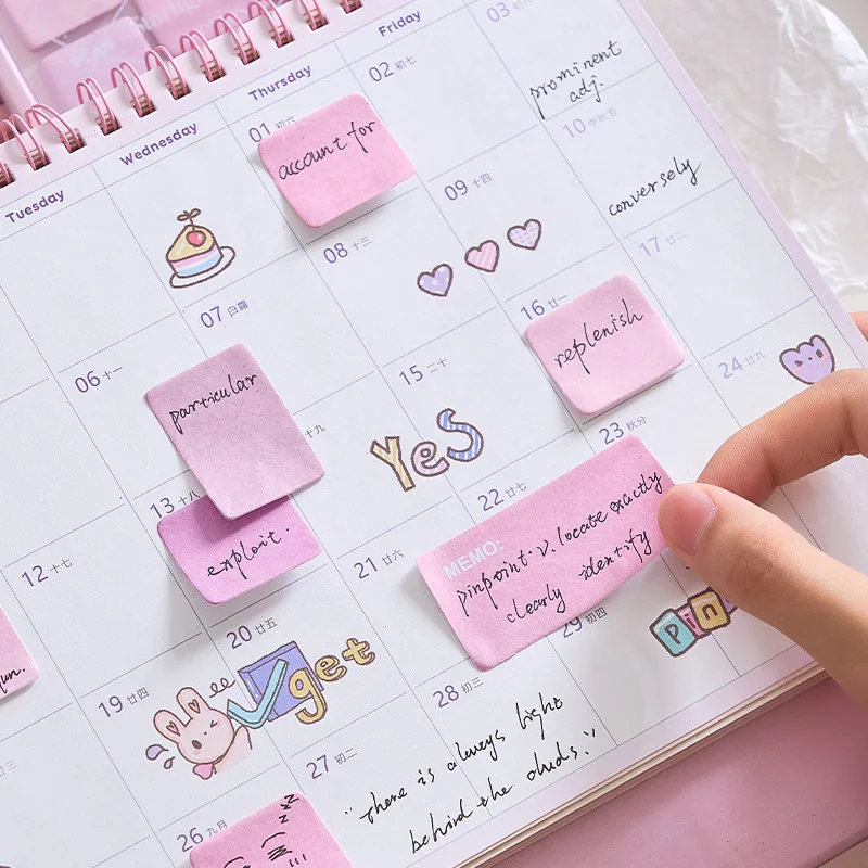 210 Sheets Kawaii Creative Cartoon Box Stickers Weekly Plan Sticky Notes Memo Pad Korean Stationery School Supplies Child Gifts 3