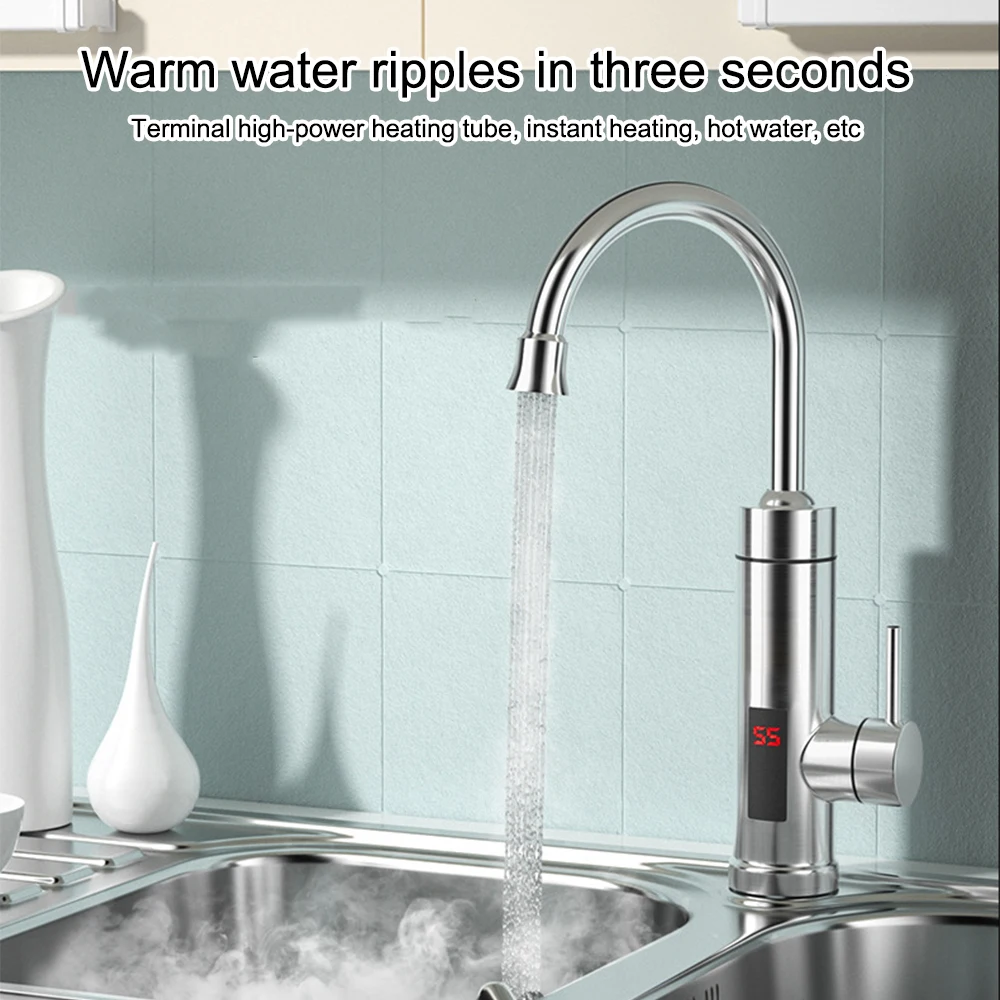 Stainless Steel Namely Hot Type Electric Faucet Kitchen Bathroom Water  Heater Faucet Tap with Led Digital Display Temperature - AliExpress