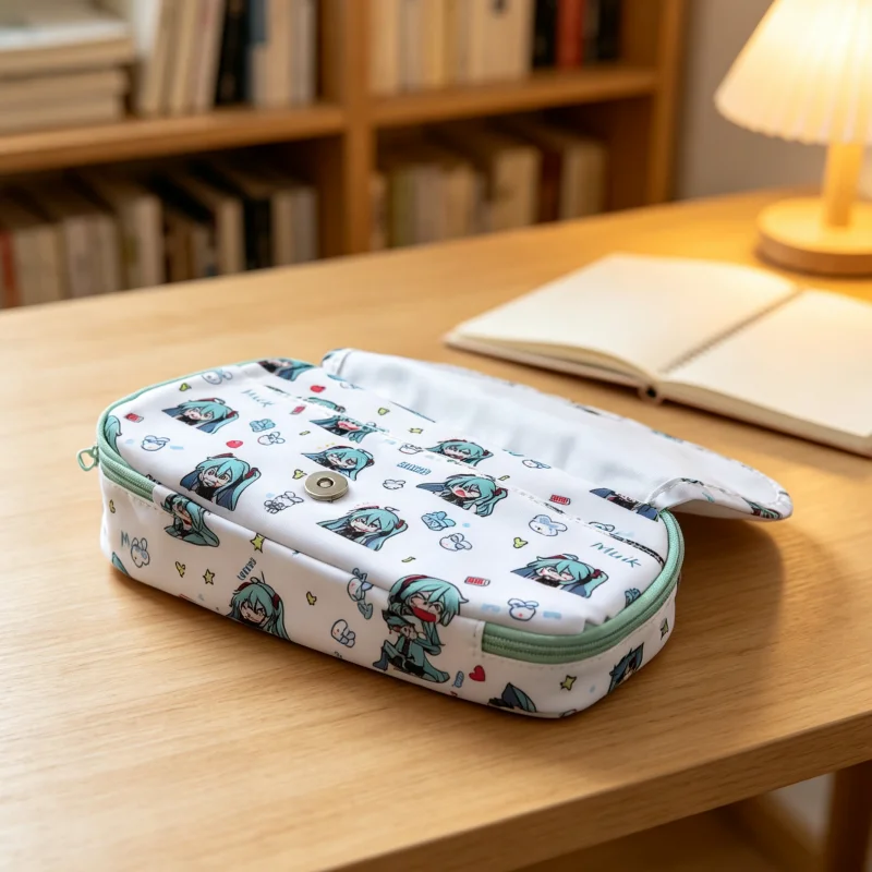 Spacious Multi-Layer Stationery and Cosmetic Organizer Bag