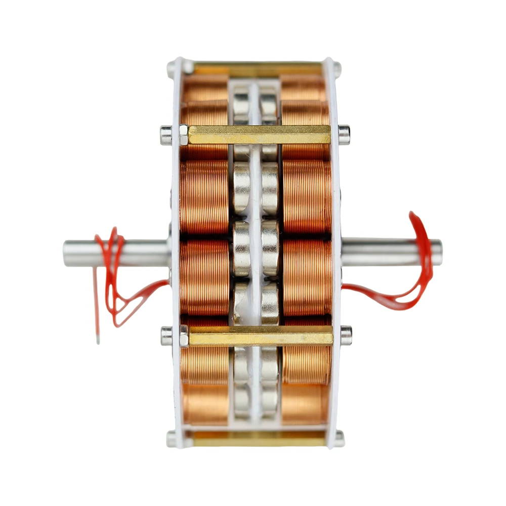 Double-layer High-power Disk Type Iron Core Generator for Ultra-low Speed, Efficient, Multipole, Strong Magnetic Three-phase AC