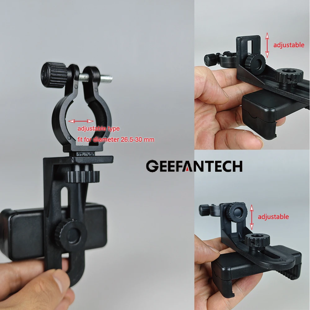 Binoculars Monocular Microscope 3 kinds of Phone Holder Smart Phone Adapter Fit for 26-30mm Eyepiece Compatible microscope adapter