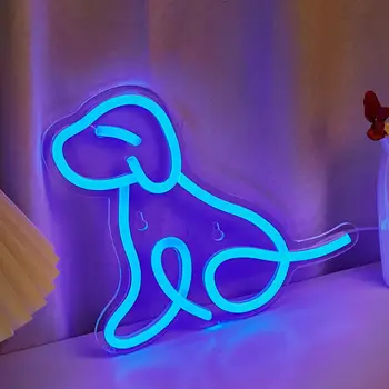 Dog LED Neon Sign – Blue Pet Neon Wall Decor