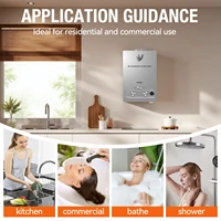    Chauffe-eau instantané mural au gaz GPL SIHAO 8L 16KW, affichage LED, équipement d'eau chaude instantanée pour douche et cuisine 8 7