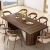 78.7" Extra Long Dining Table for 6-8 People, Large Farmhouse Kitchen Table with Wooden Tabletop, Rustic Style Rectan 5