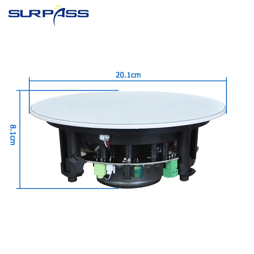 Altavoz Bluetooth de techo, amplificador Digital Clase D incorporado de 5,25 pulgadas y 30W, sistema de sonido de Audio para el hogar, para baño, teatro y cocina
