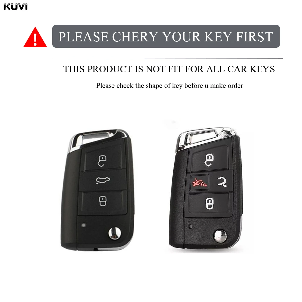 TPU Car Flip Key Cover Case Fob Protector For Skoda Octavia A7 Kodiaq Seat Ateca Leon For VW Golf 7 MK7 VII Tiguan 3 4 Buttons