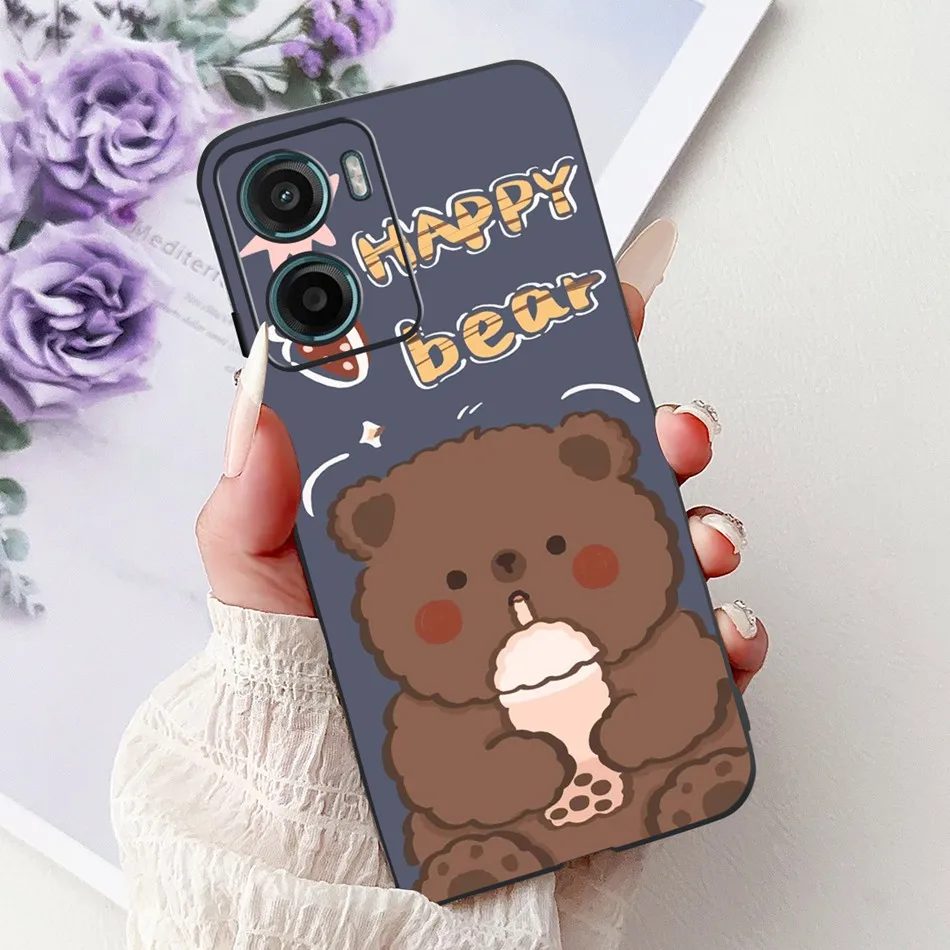Floral Butterfly Black Silicone Soft Lightweight Phone Case