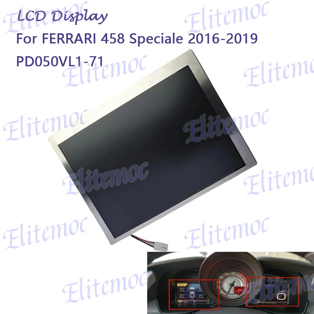 PD050VL1-71 5인치 속도계 LCD 디스플레이 (페라리 458 스페시알레 2016-2019 계기판 대시보드 스크린 교체용)