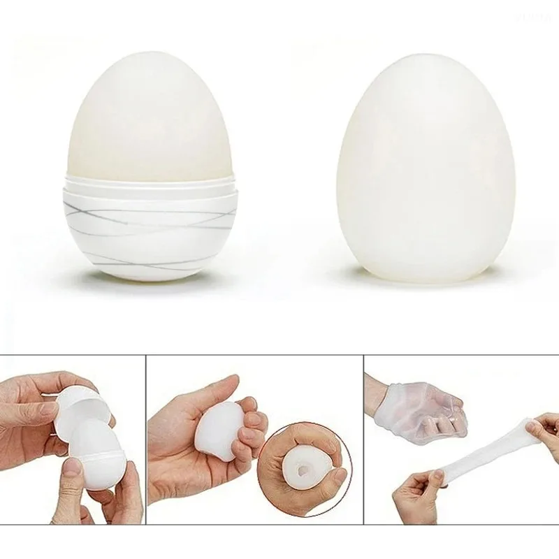 Male Masturbation Eggs Stimulating Penis Massager Silicone Stretchable Masturbator Sex Toys for Men Masturbation Cup