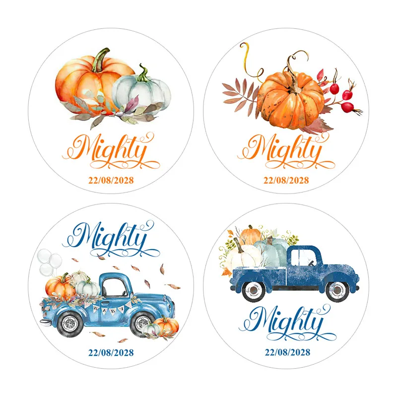 

Halloween Pumpkin Monster Labels Sticker for Gifts Sealing DIY Stationery Adhesive Label Decor Birthday Baptism Mitzvah Stickers