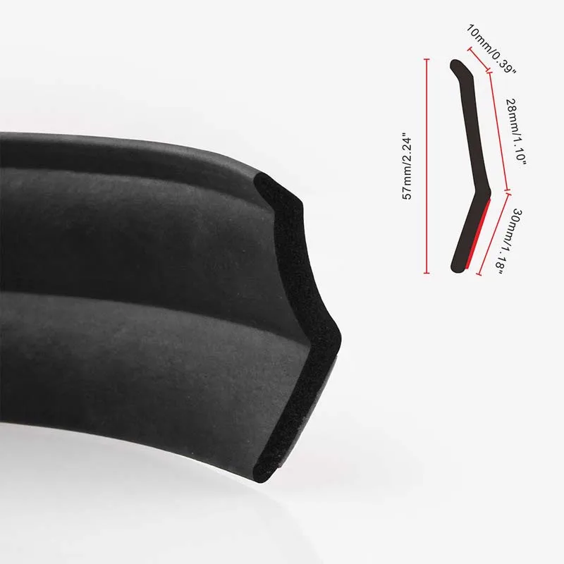 Car Front Bumper Lip Splitter Spoiler Rubber Skirt Protector Body Trim Side Skirt