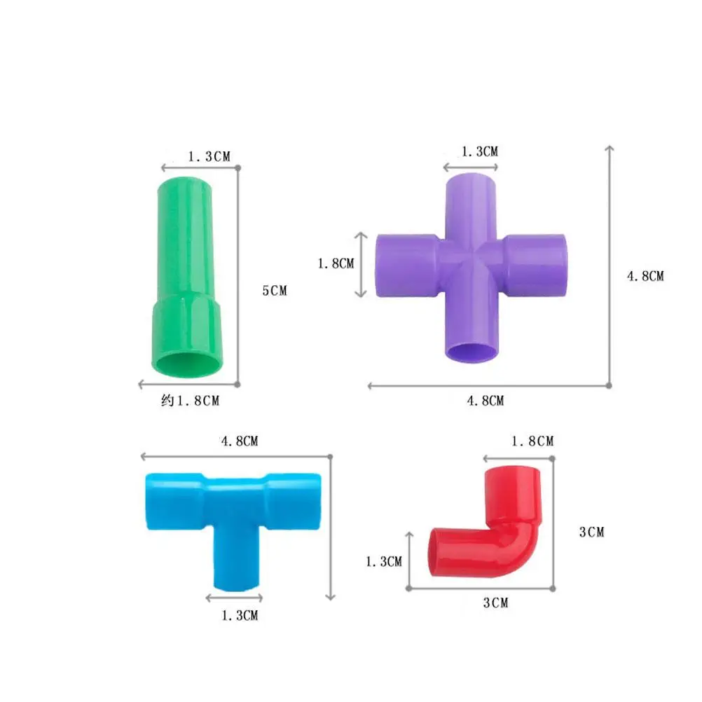 Plastic Water Pipe Building Blocks Toys Pipeline Construction Toys Montessori Educational Children Birthday Gifts
