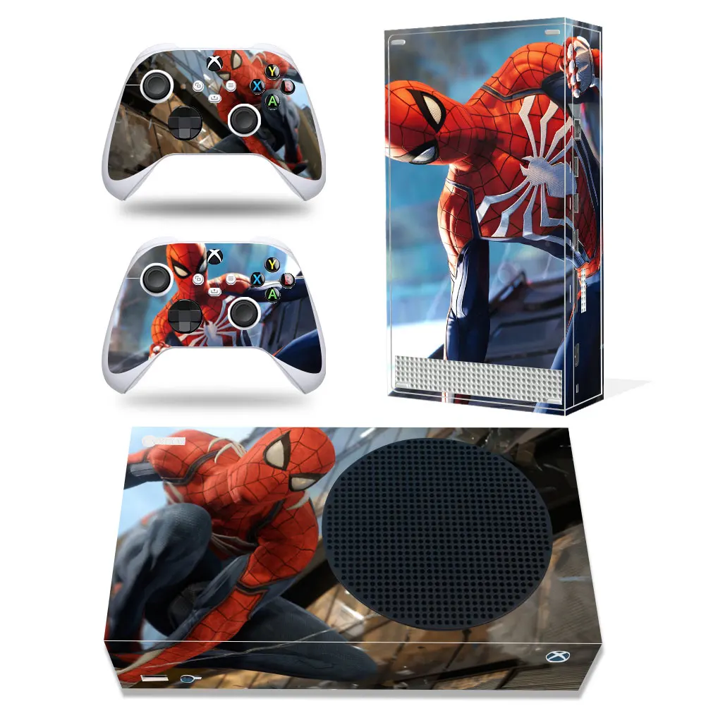 Marvel Iron Man Spiderman Skin Sticker Decal Cover for Xbox Series S Console and 2 Controllers Xbox Series S Skin Sticker Vinyl 
