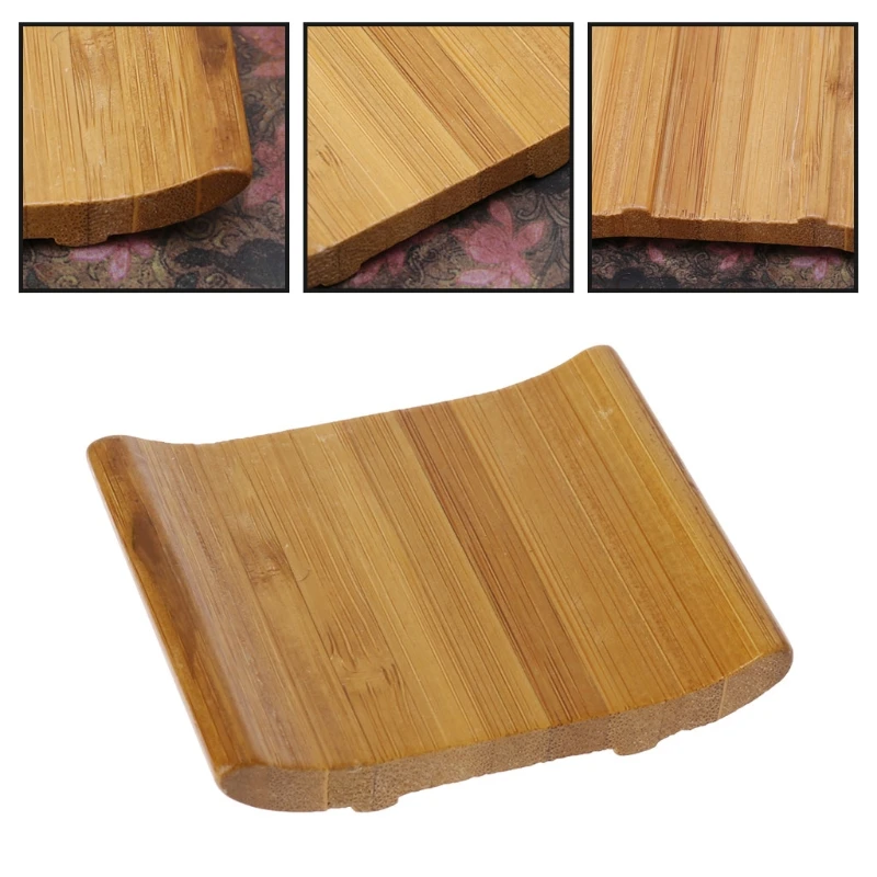 

Eco-Friendly Bamboo Soap Plate Soap Dish Holder Kitcenen Bathroom Accessories