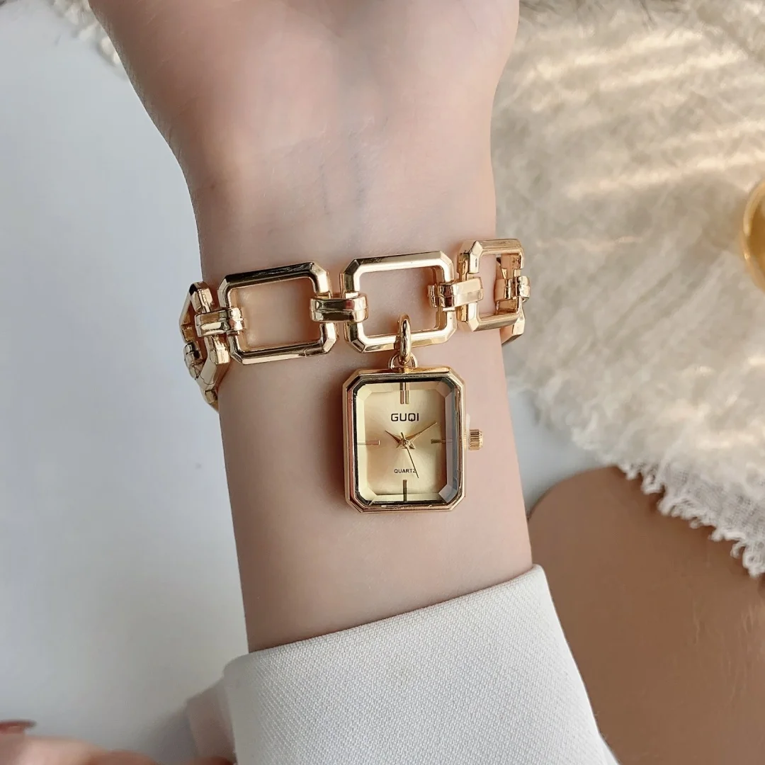 Elegant Women's Square Dial Quartz Bracelet Watch