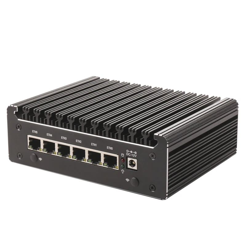 Firewall Router Intel U300 i3-1125G4 N100 8505 6xi226-V 2.5G DDR5 NVMe COM pfSense OPNsense ESXi Fanless Mini PC Case Computer 4