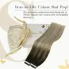 [NEW]VeSunny Tape In Hair Extensions Human Hair Real Natural Hair Balayage Color #4-14-60 Skin Weft Straight Seamless Hair 2