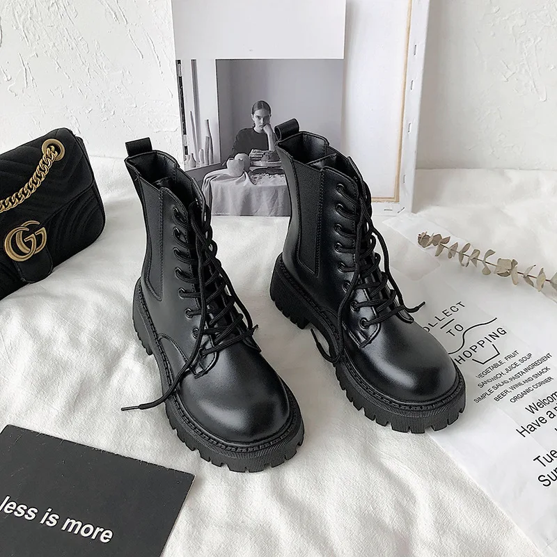 Female Boots British Style New Autumn Winter Thin Short Boots Fashion Motorcycle Boots Women Boots Woman Shoes Classics Ladies
