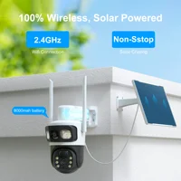 6K 12MP HD caméra solaire Wifi extérieure IP sans fil sécurité CCTV Surveillance PTZ Vision nocturne PIR caméra de détection humaine 3