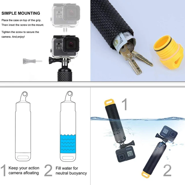 Kit d'accessoires de caméra d'action pour Gopro Hero13, 12, 11, 10, Xiaomi Yi, Insta360 Bery Case, Selfie Stick, Moto, Sangle de montage 5