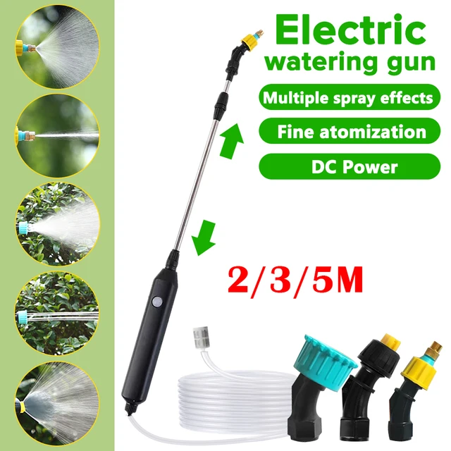 2/3/5M Elektromos Permetező Kerti Öntöző Permetű Pisztoly Usb Automatikus Növényi Permetezőgép Nagynyomású Sprinkler Szerszám