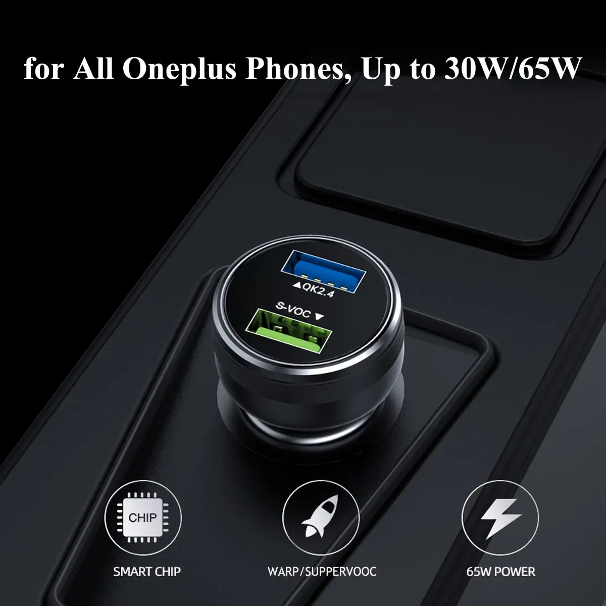 2.1a Dual-USB-Auto ladegerät 65W Warp-Ladung 30W Dash-Schnell ladekabel für oneplus 10 9 8 pro 9rt nord ce 2 5g n10 7t pro – Detail 11