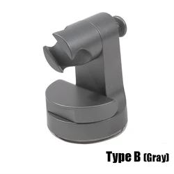 Adjustable Wall Mounted Shower Head Holder with Self-Adhesive Bracket - Bathroom Accessory (Type B (Gray))