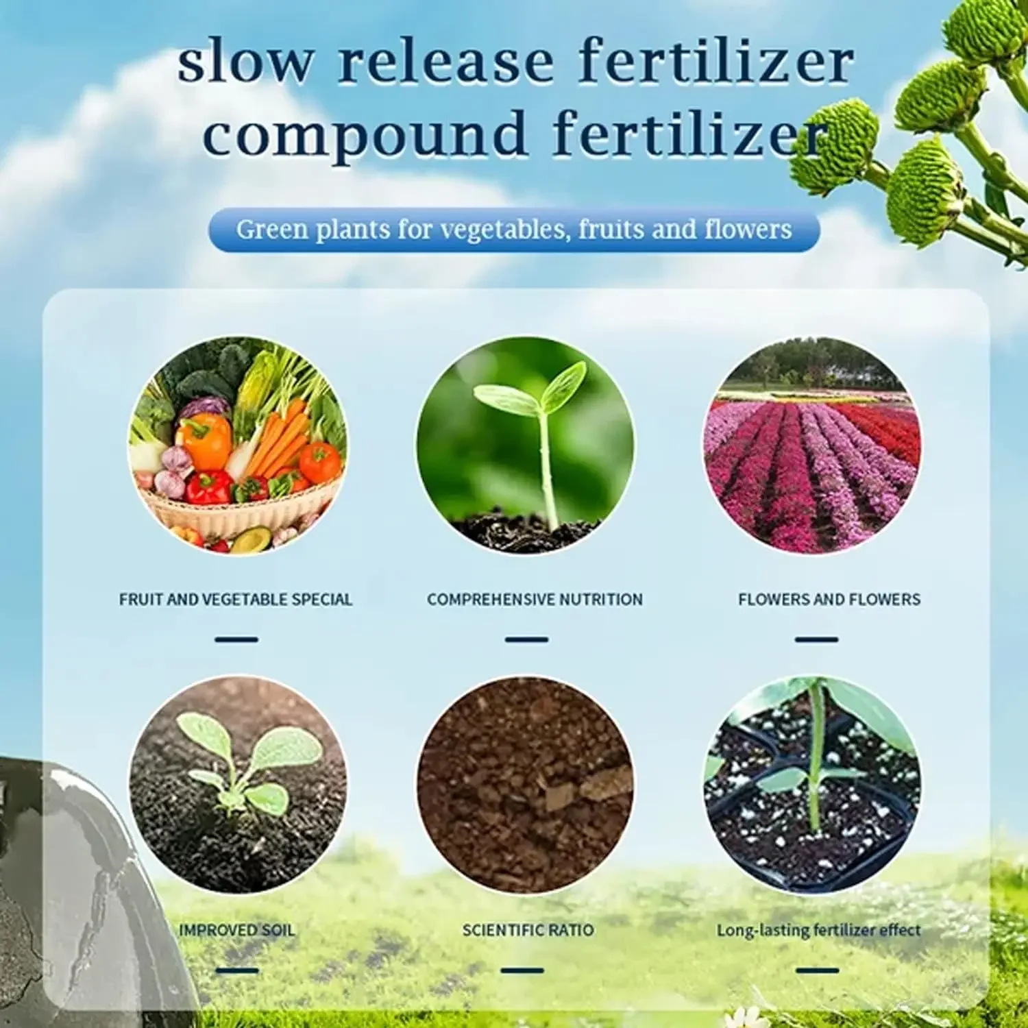 22Pcs/Bottle Plant Food Organic Fertilizer for Plants Garden Bonsai Soil Rooting Hormone Seeds Vegetables Fertilizante Grow