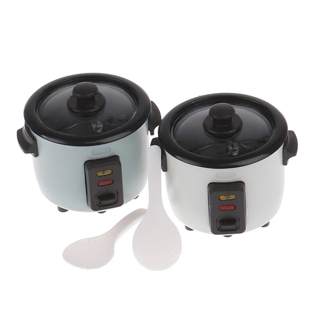 Miniature Real Working Rice Cooker in White