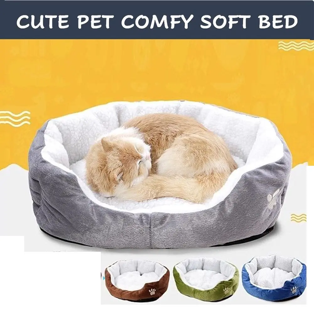 Peluche Lambswool Kennel New Small Size Letto Per Cani Color Caramella Di Grandi Dimensioni Super Soft Teddy Bichon Pet Bed Mat Forniture