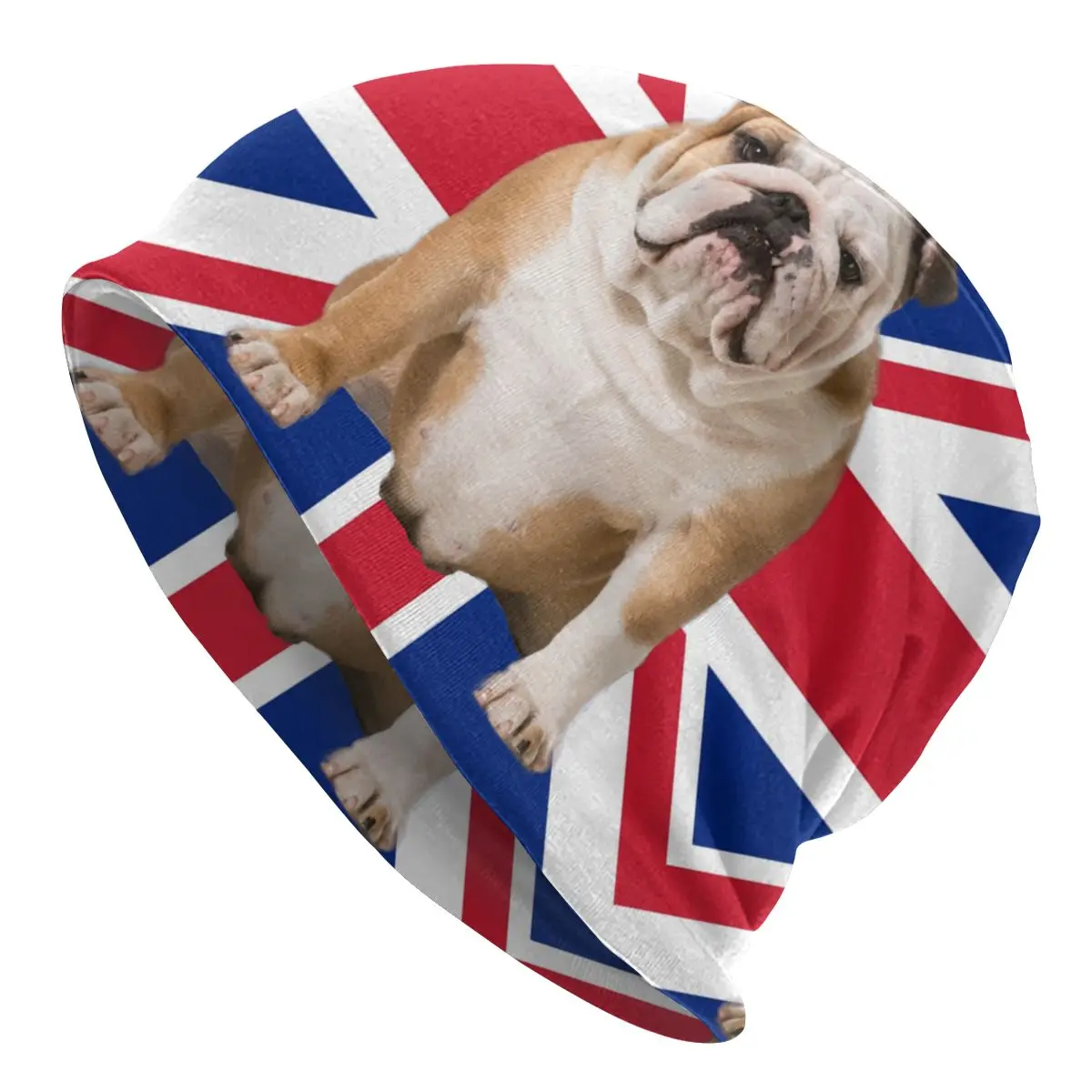 Unisex Knit Hat Union Jack English Bulldog Skullies Beanies Caps