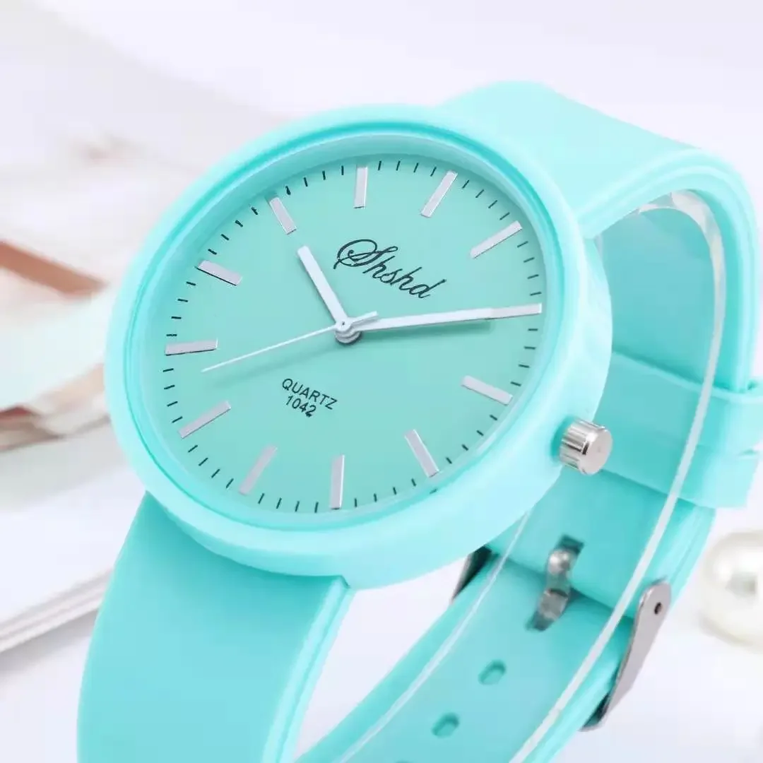 Womens Watch Silicone Casual Quartz Simple Brand WOKAI Crystal Relogio Feminino