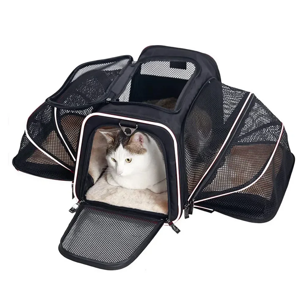 

Outdoor Cat Foldable Pets Carrier Carriers Breathable Portable s Zippers Handbag Pet Outgoing Cats Travel Safety Bag Dog