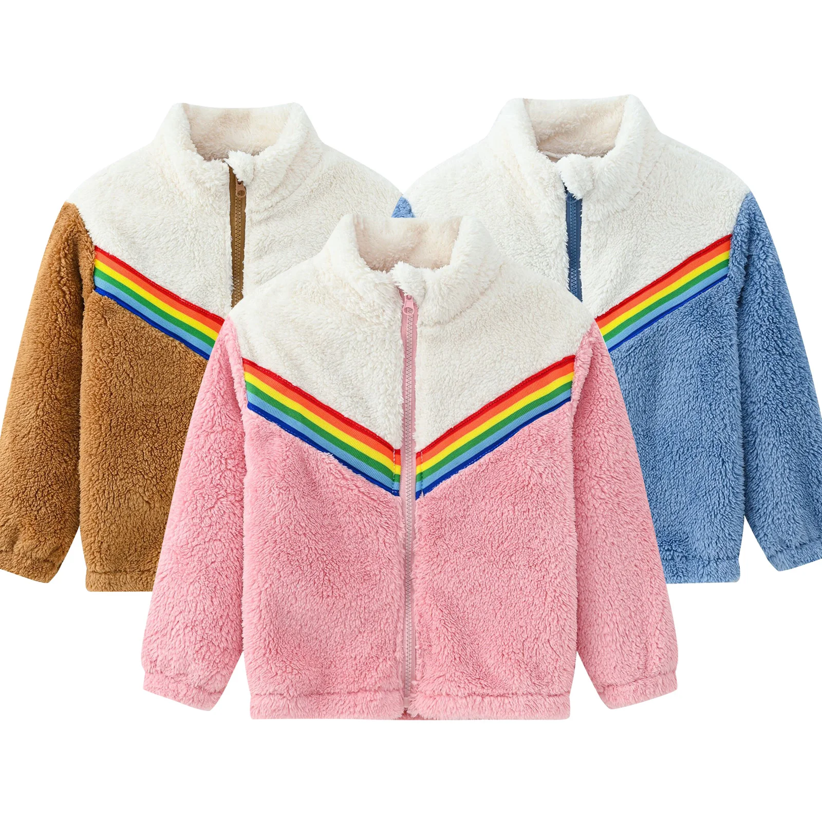2022cute Baby Ear Coat Autumn And Winter Fleece Children's Sweaterr