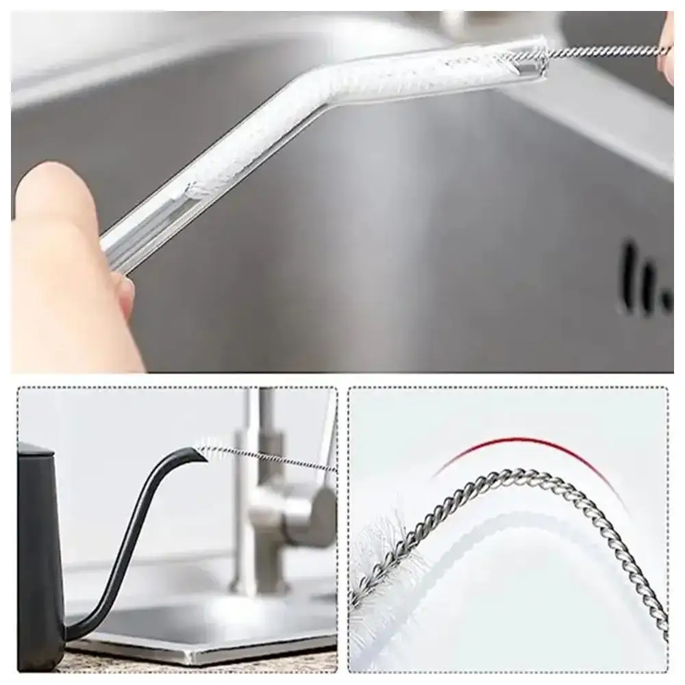 Reusable Plastic Straws for 20oz Tumblers with Cleaning Brush