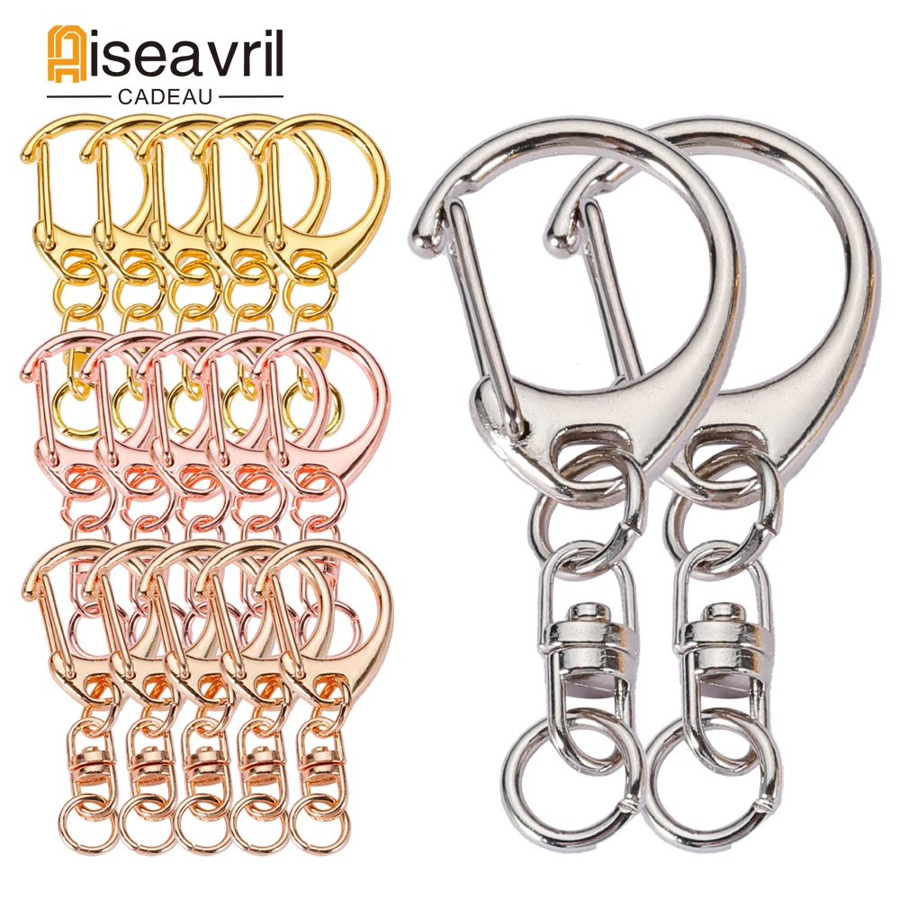 

10pcs C Buckle Swivel Clasp Keyring 8 Shape Keychain Sleutelhanger Ring Metal Hooks Clip Small Clasps Jewellery Making Wholesale