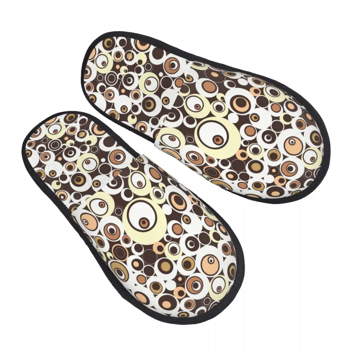 

Abstract Circles On The Stage Slipper For Women Men Fluffy Winter Warm Slippers Indoor Slippers