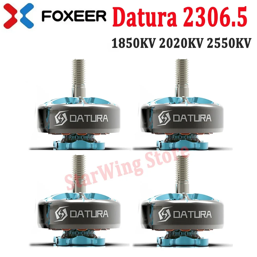 4 шт. Foxeer Datura 2306,5 2550KV 4S 2020KV 1850KV 6S, бесщеточный двигатель, совместимый с 5-6 дюймовым пропеллером для гоночного дрона RC FPV