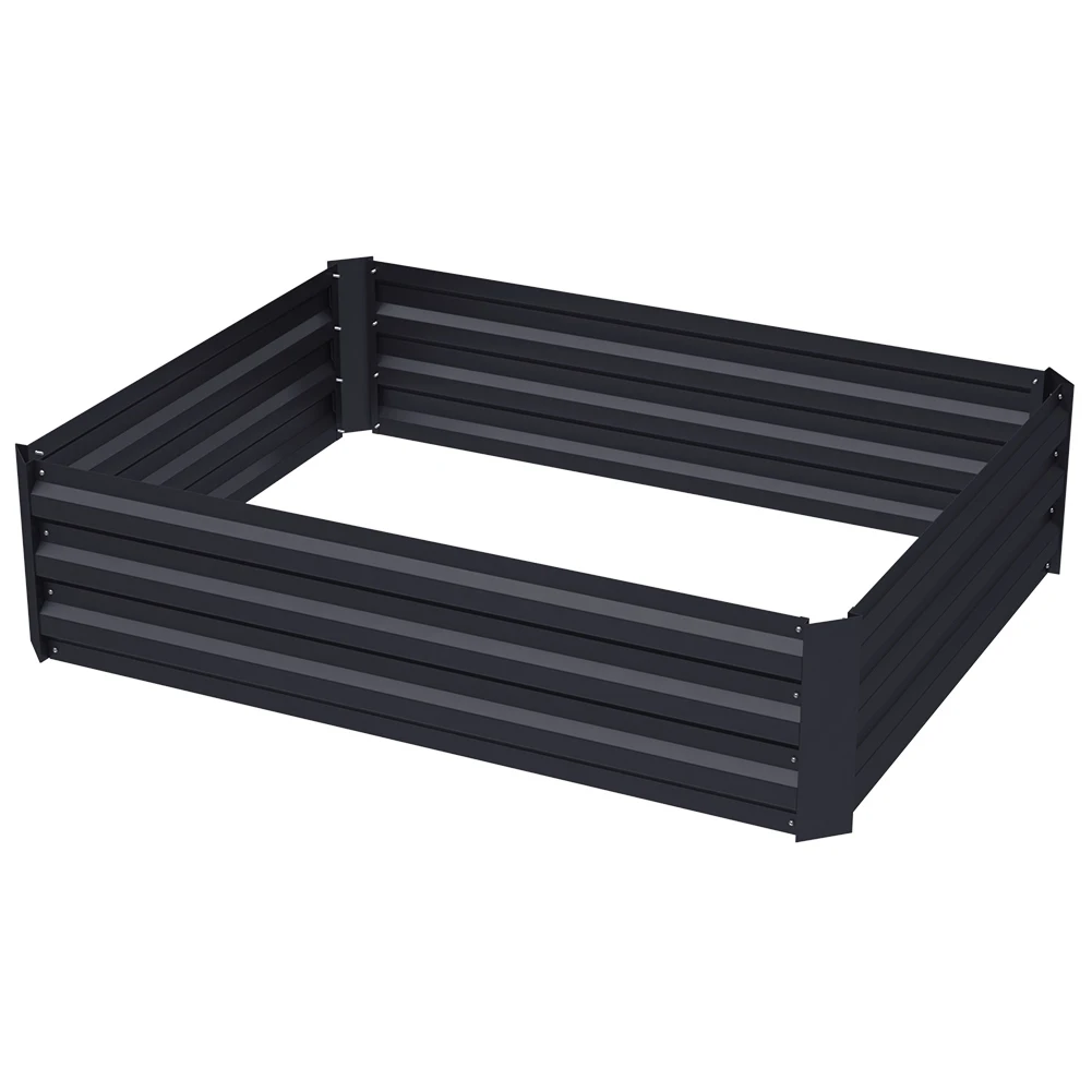 Voltsify Galvanized Steel Square Raised Garden Bed Planter Box, 120cm W X 90cm D X 30cm H